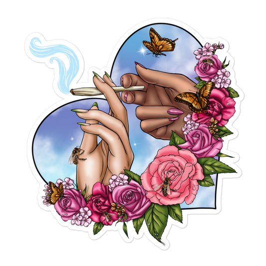 SMOKEY HEART STICKER