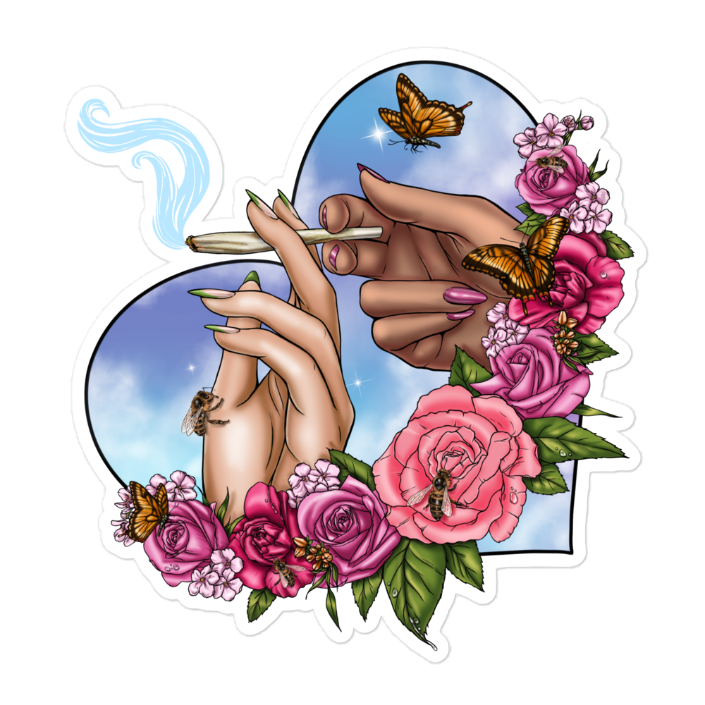 SMOKEY HEART STICKER